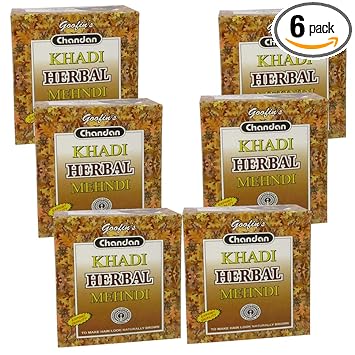 Khadi Pure Herbal Brown Mehndi, 80 g (Pack of 6)
