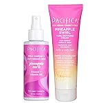 Pacifica Beauty Pineapple Curls Curl Cream & Refresher Mist Set for Curly & Coily Hair - Defining Cream + Day 2 Curl Refresh Spray, Enhances Definition, Tames Frizz, Vegan & Cruelty-Free