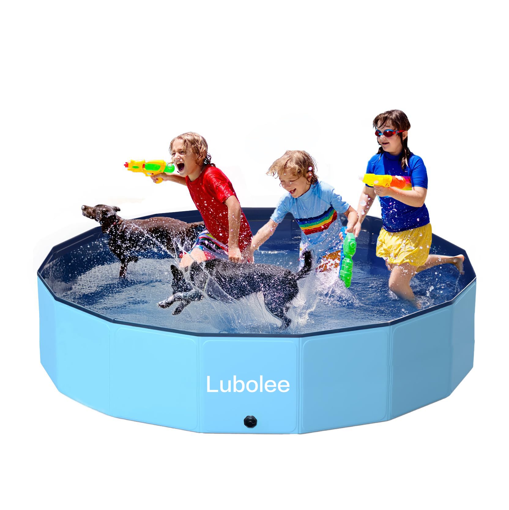 Piscina Perros Grandes - Bañera Piscina para Perros y Piscinas Desmontables con Superficie Antideslizante (160x30cm) | Piscina Plegable Perros pequeños de PVC Espesado