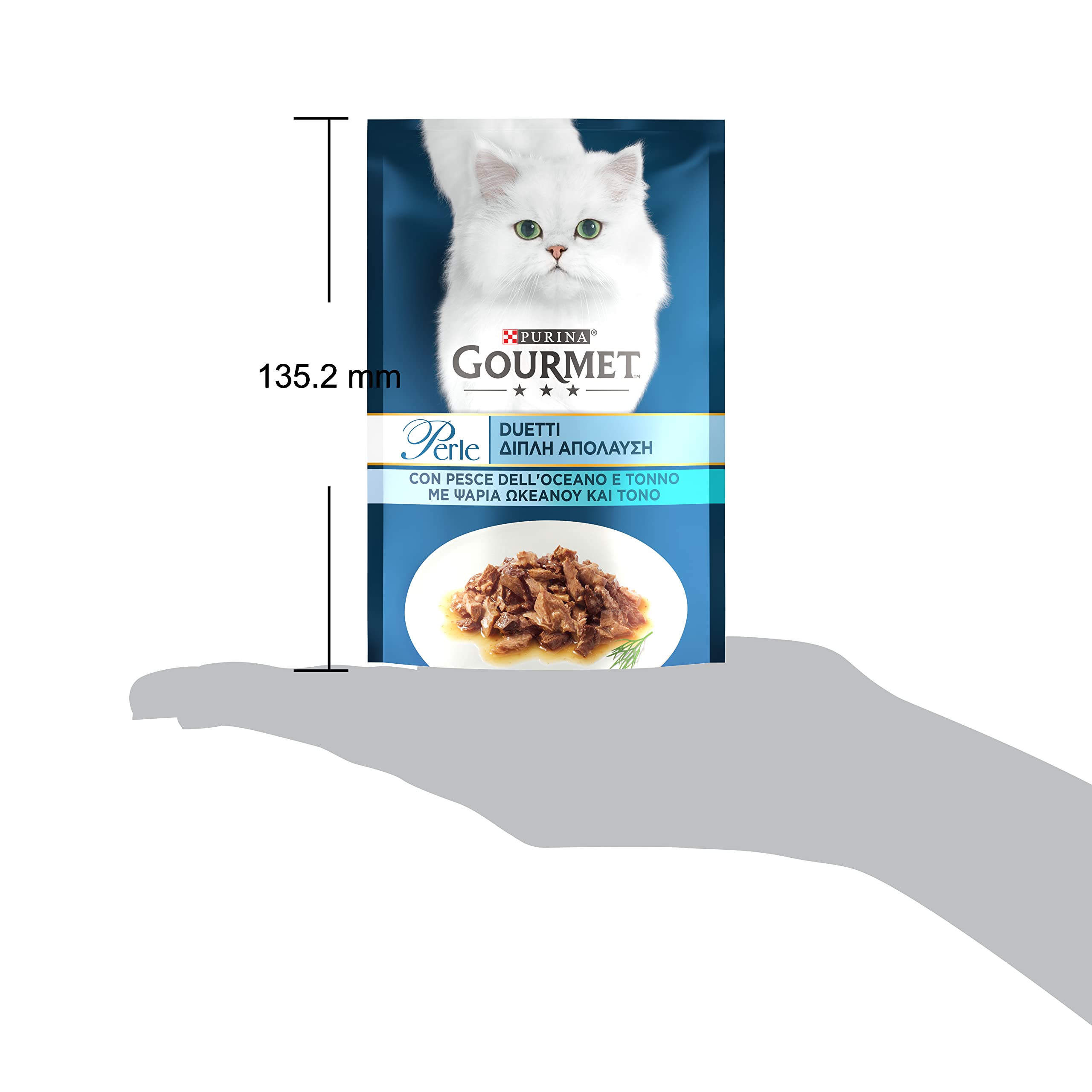 Purina Gourmet Perle Duetti di Mare Umido Gatti con Pesce Dell'Oceano e Tonno, 26 Buste da 85g