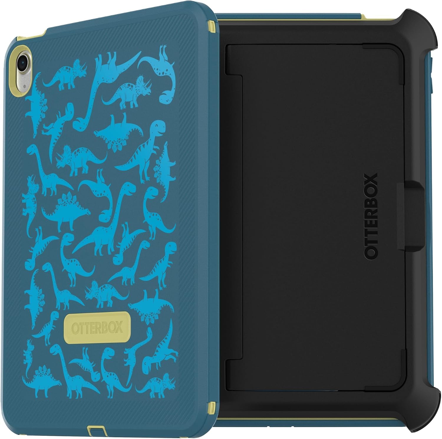 OtterBox iPad (A16) &amp; iPad 10th Gen (Only) Defender Series Case - Roar &amp; Explore (Blue) - Multi-Layer Protection - Four Position Stand - Built-in Screen Protector - Port Covers - Apple Pencil Storage