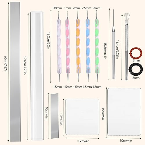 Miniatura 2 de Herramientas de arcilla polimérica, Pin de rodillo de arcilla acrílica, Herramientas de cortadores de arcilla polimérica, Tablero de prensa de hoja
