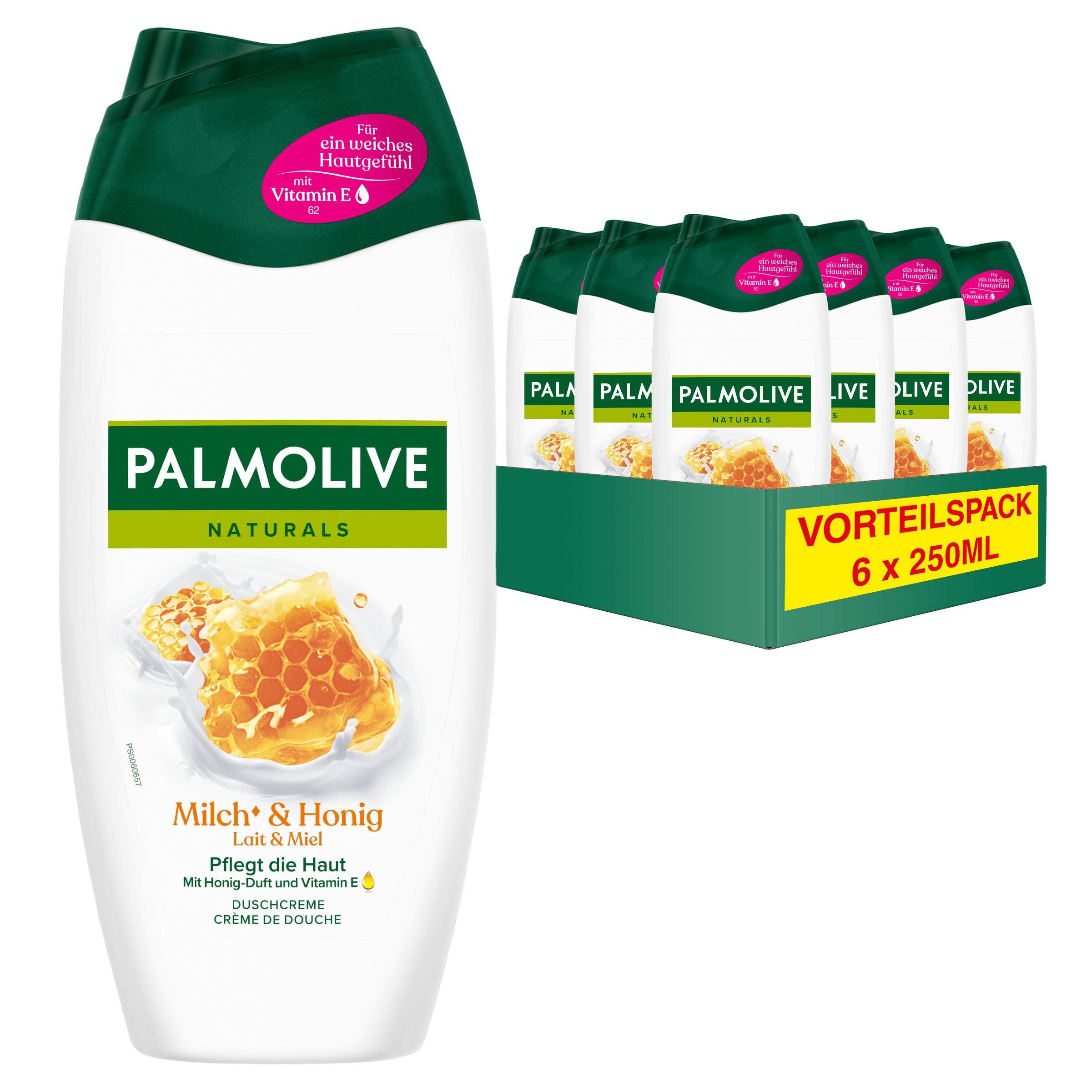 Palmolive Natural Balance Duschgel – Milch & Honig, 550 Ml, 95% Natürliche Inhaltsstoffe