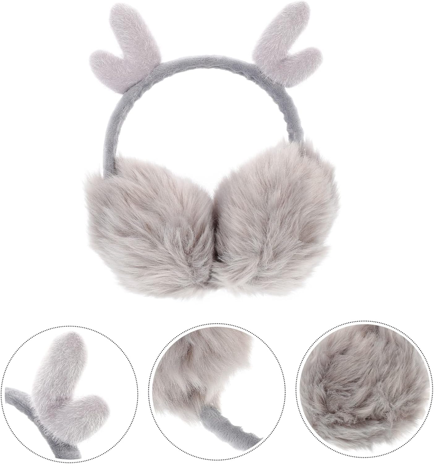 MERRYHAPY 1set Chic Black White Earmuff Backpack for Travel Cozy Retractable Ear Cover Stylish Design Comfortable Headgear for Boys and Girls Easy to Clean and Store