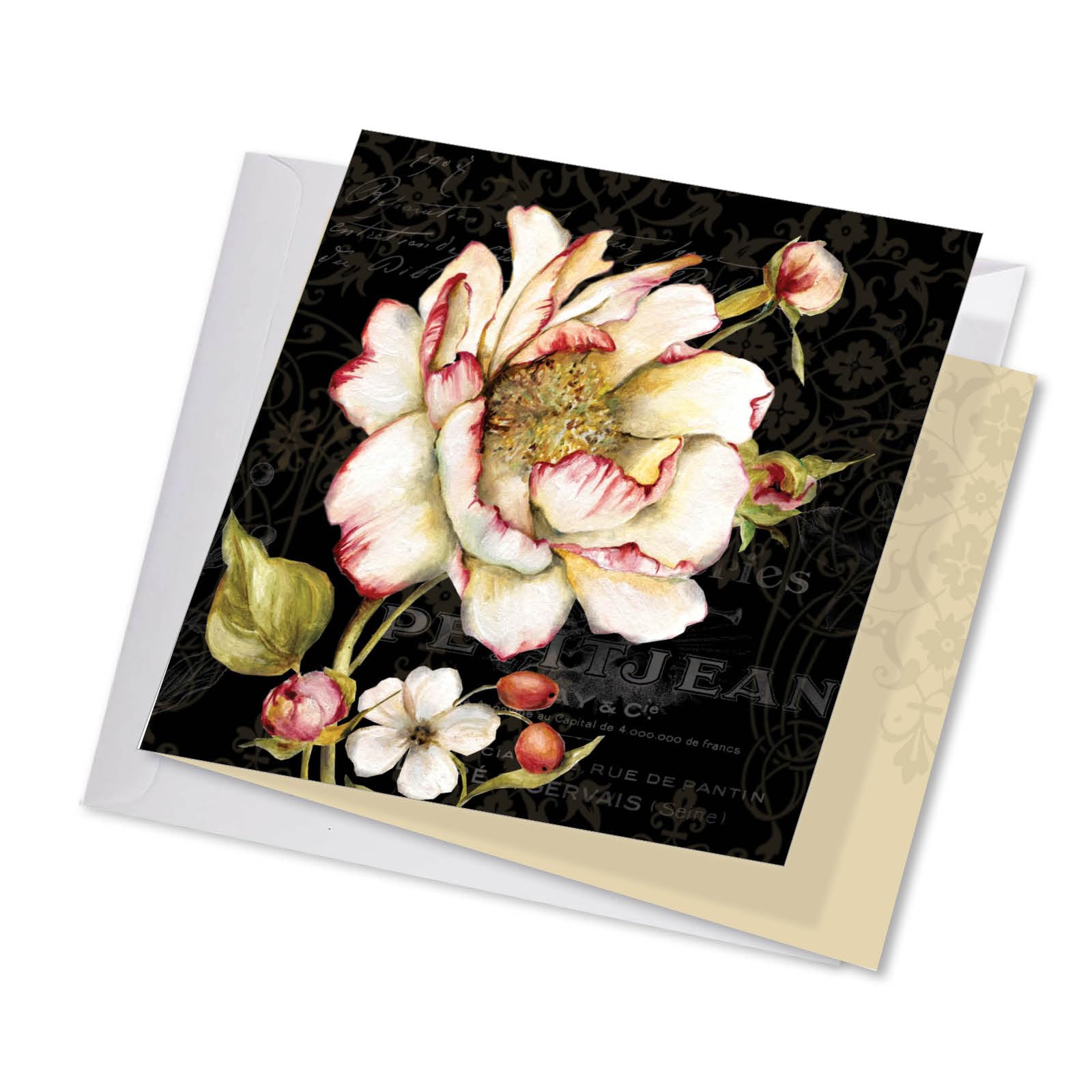 Cartes de vœux Botanica Thank You grand format carré de haute qualité