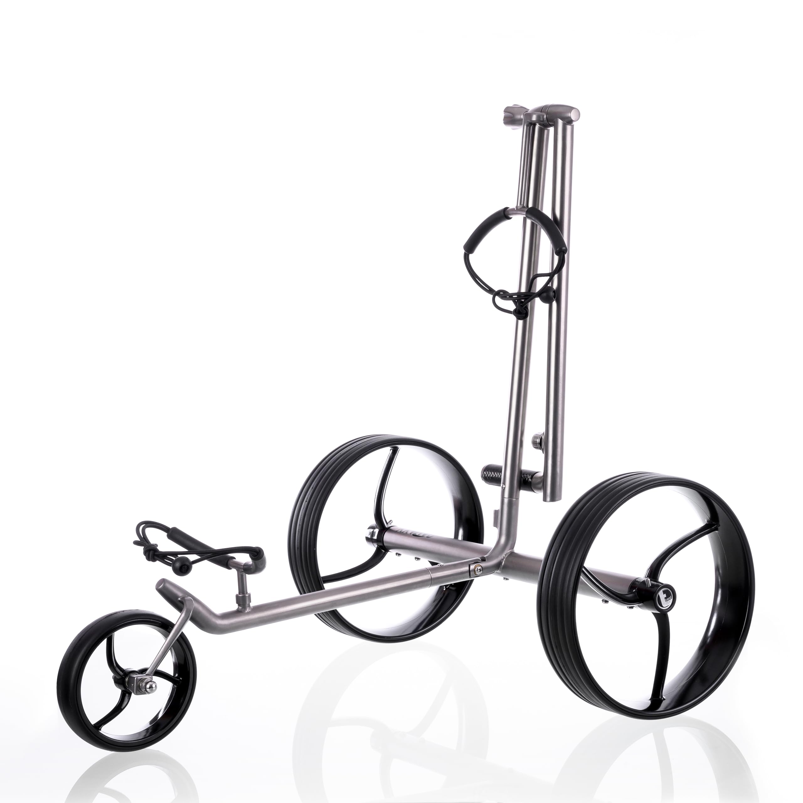 Galaxy Titan Elektro Golf Trolley – Ultraleicht (5,8 kg) – Titanrahmen, Lithium 36-Loch Akku, magnetische Parkbremse, Rückwärtsgang, inkl. Tasche & Zubehör