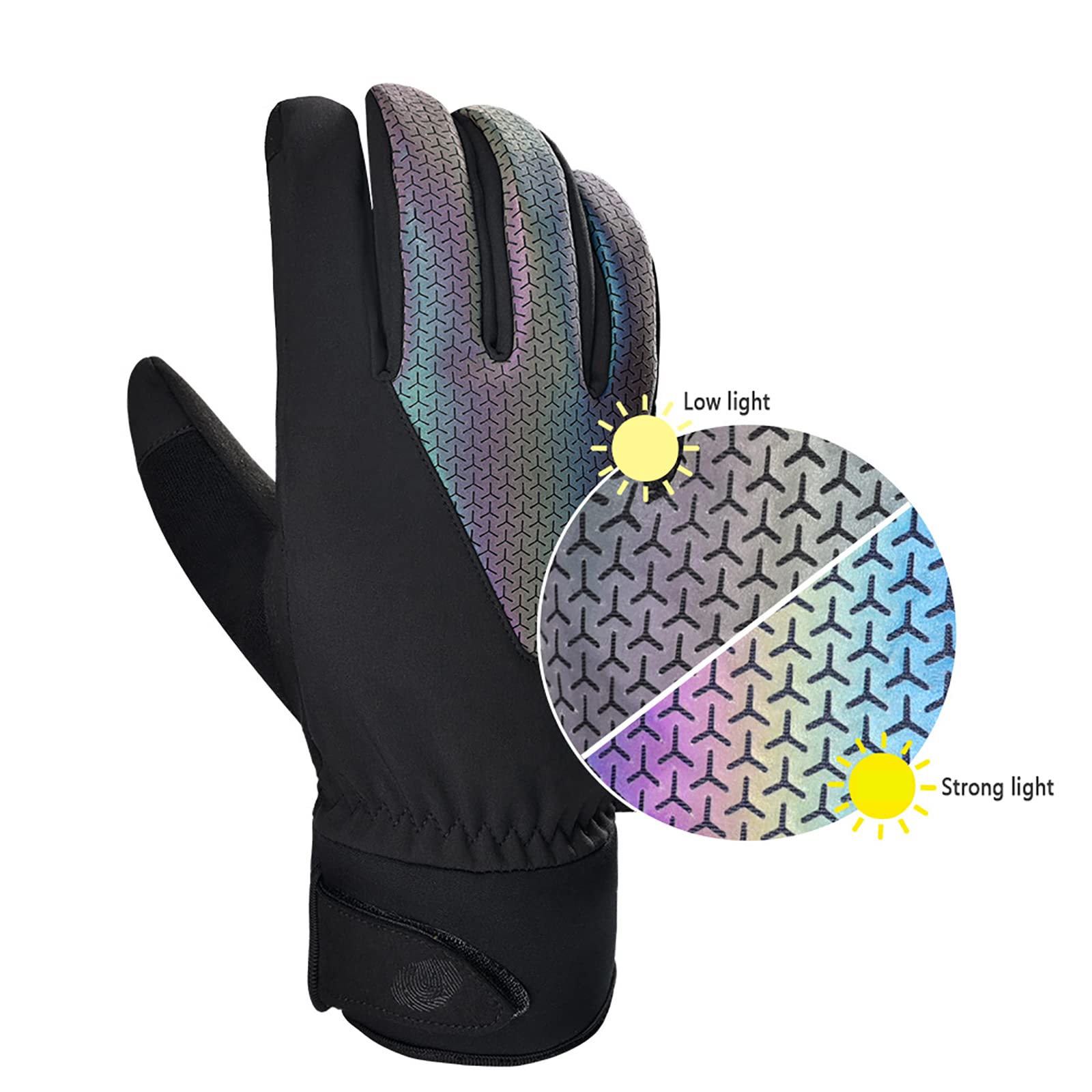 Generic Winterhandschuhe Fahrradhandschuhe Warme Wintersporthandschuhe Windproof Weiche Handschuhe Touchscreen für Fahrrad Motorrad Ski Snowboard