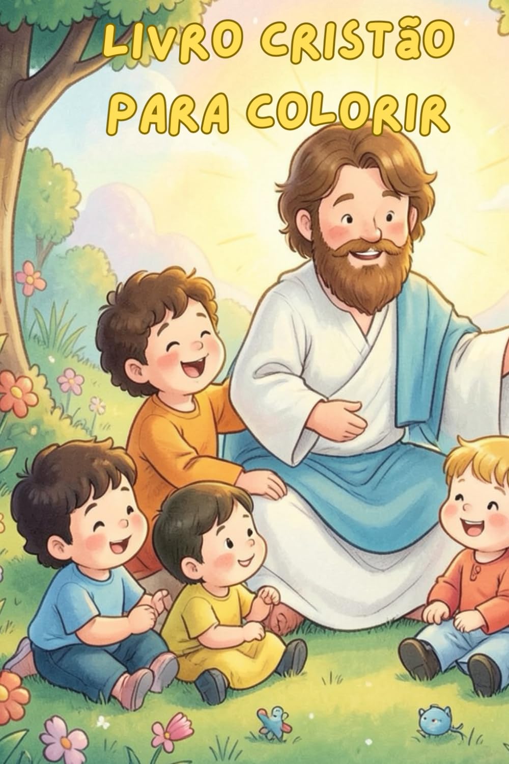 Livro infantil cristão para colorir