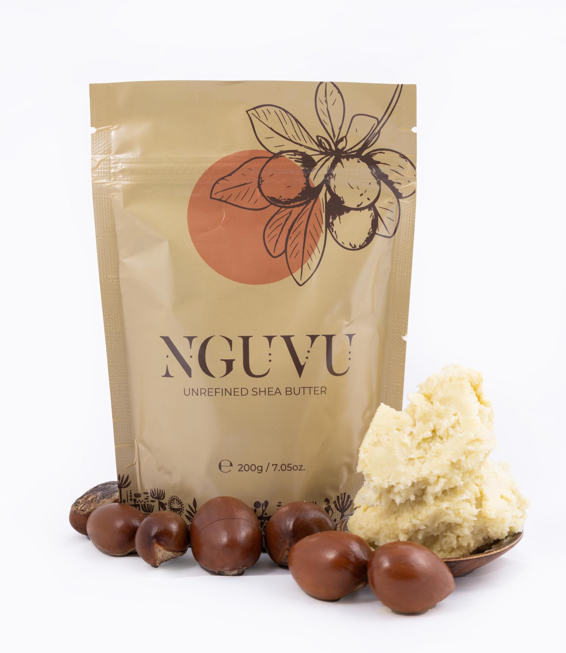 NGUVU 100% Pure Unrefined Grade A Shea Butter 200G- Moisturises and Softens Dry Skin, Essential Fatty Acids & Antioxidants - Image 2