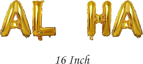 Miniatura 2 de 5 globos de helio reutilizables Aloha dorados hawaianos con piña para decoración de fiesta de cumpleaños o regalo