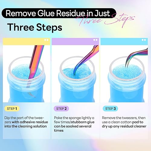 Miniatura 2 de Juego de 3 pinzas de extensión de pestañas para pestañas de volumen, acero inoxidable, pinzas de precisión profesionales, pinzas rectas y curvadas