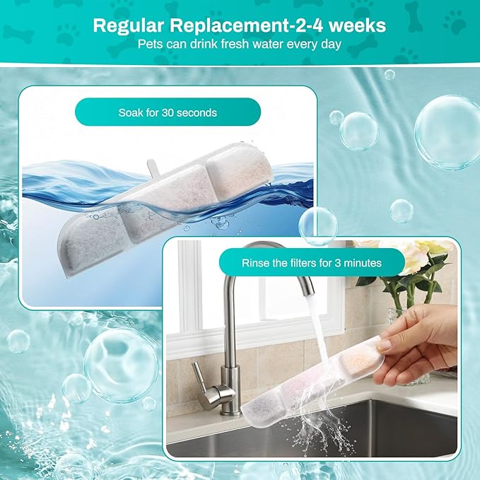 12 Filtros de Reposición para Fuente de Agua para Gatos con Batería miniatura 4