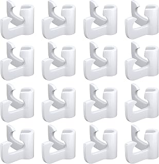 Shelf Holders for Shoe Organizer | 16 Mid-Panel Hooks | Spare Parts for Shoe Storage Cabinet | Customizable Shoe Organizer Closet | Extras for Shoe Rack Organizer Set (White)