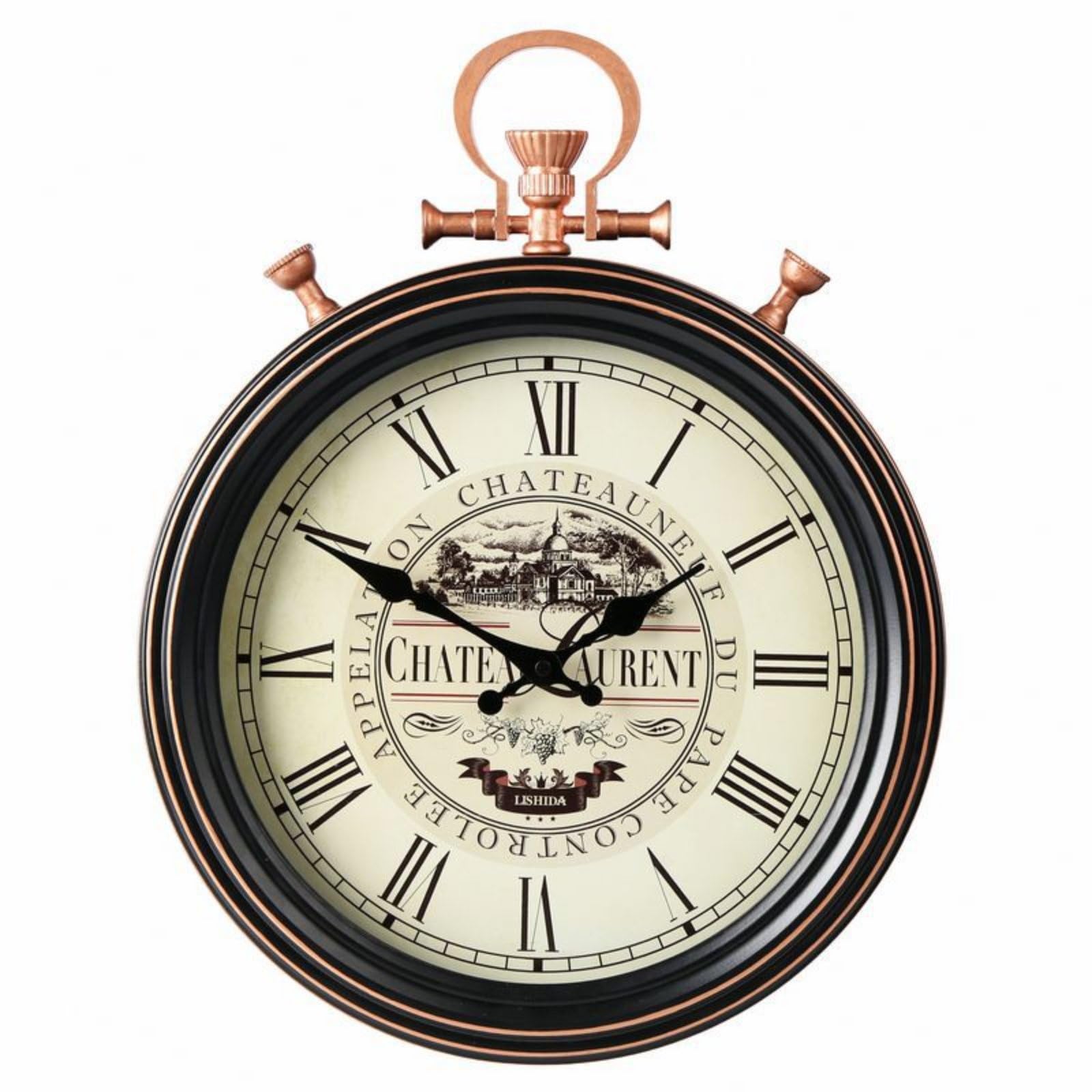 HEAVENGLOW Pocket Watch Timepiece European Design Vintage Wall Timepiece Ornamental Design Decorative Timepiece for Bedroom, Living Room, Beige Retro|Collectibles | Decorative Collectibles | Clocks-picture-22
