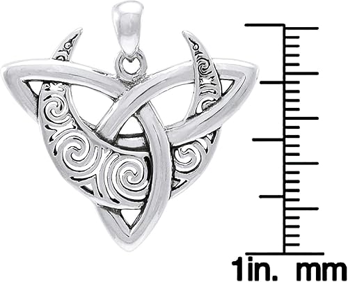 Miniatura 2 de Jewelry Trends Collar con colgante de nudo de trinidad de triquetra celta de plata de ley 18 pulgadas Metal