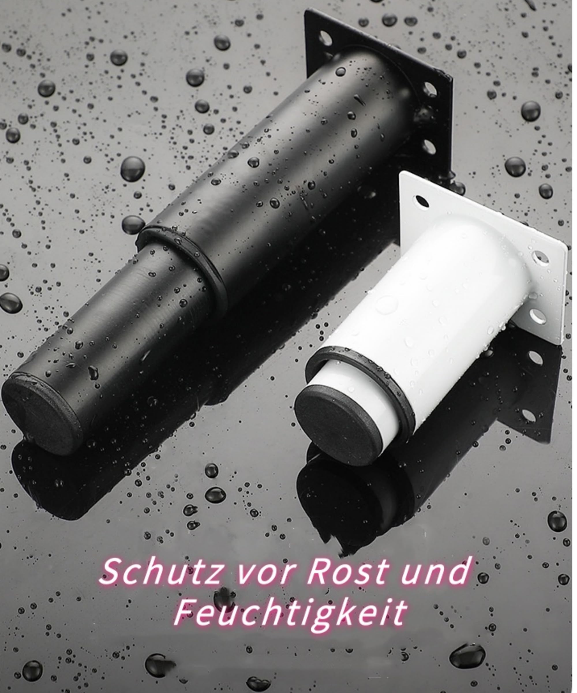 Piedini Regolabili Per Mobili - Gambe In Metallo Con Gommini Antiscivolo, Altezza 18-30cm - Foto 3