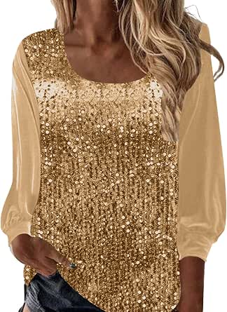 Wunderbar Glitzer Bluse Damen Fotos