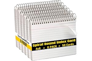 1InTheOffice 4x6 Spiral Index Cards | Ruled & Lined Index Cards