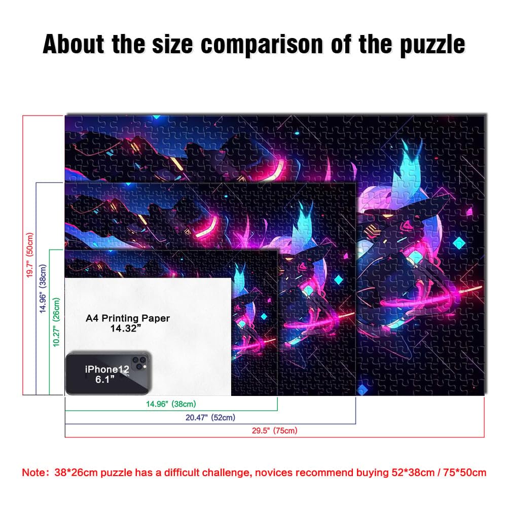 Puzzles de 2000 pièces pour Adolescents Fille Robot cybernétique animée Jeu de Quiz Car C'est Un pour Toute la Famille 70x100cm