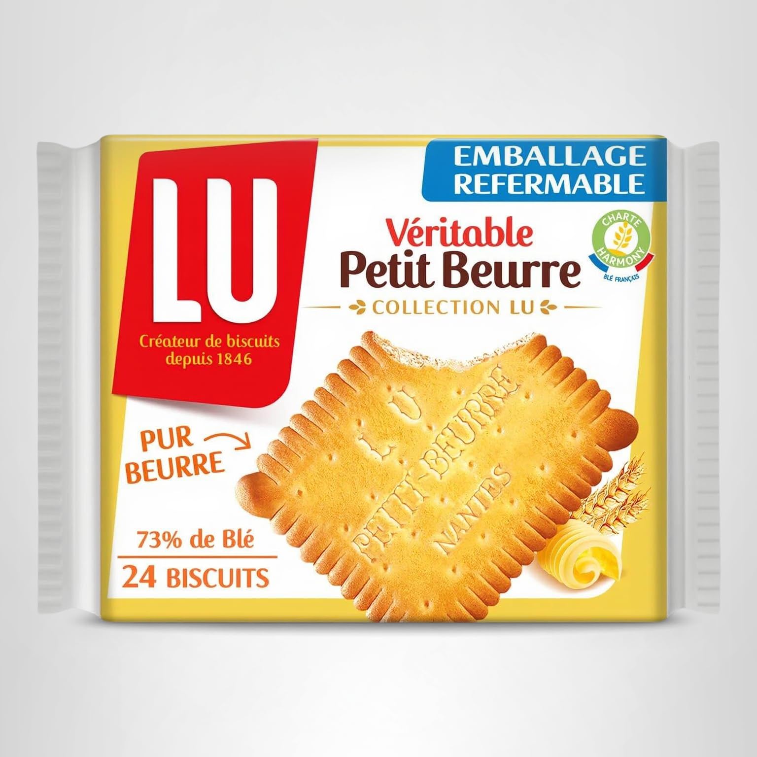 フランス　PETIT BEURRE NANTES ビスケット　木箱　ボックス LU PETIT-BEURRE | ぽわにえ・だむーる 〜 アンティーク・ブロカント