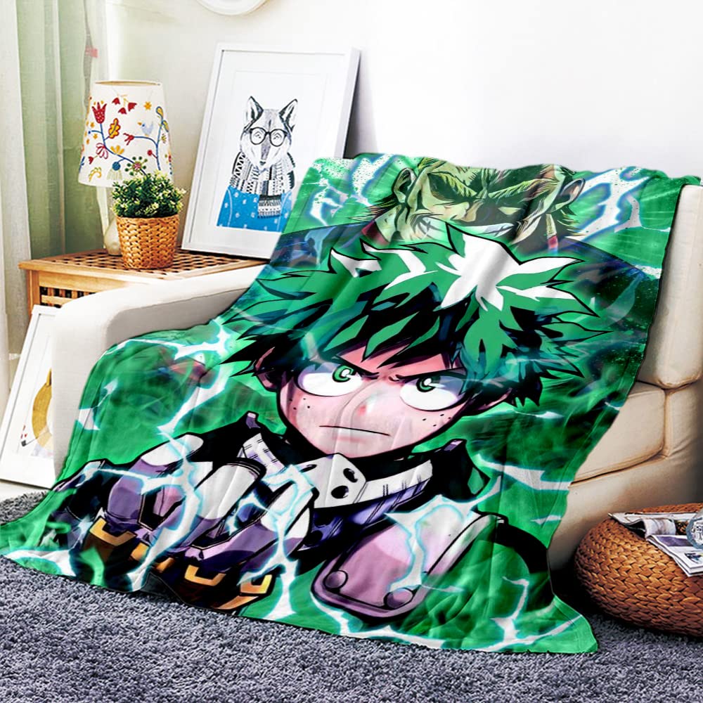 Vozmio Boys B My Hero Academia Flannel Warm Soft Plush On The Sofa Ed Lanket Suitable For Air Conditioning Lanket Nap Lanket (,60 * 80 In(150 * 200 Cm))