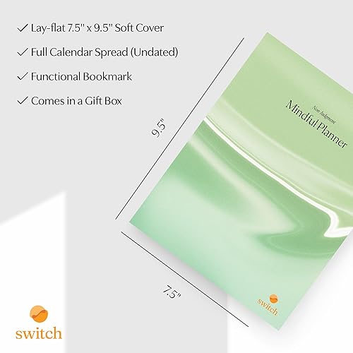 Vista 18 de Switch Research Paquete de planificadores tranquilos – Planificador de objetivos sin fecha desarrollado por psicólogos – 3 planificadores de cuidado