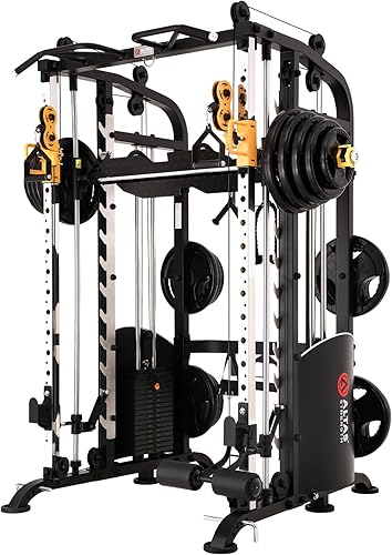 Altas Strength M810 Smith Machine 1000 lbs Capacidad 2000 lbs Cables Luz Comercial Hogar Gimnasio Entrenamiento de Fuerza Jaulas de Potencia para