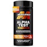 MuscleTech Thermogenic Testosterone Booster for Men, AlphaTest Thermo - T-Boost Mens Supplement with Tribulus Terrestris - Male Gym Workout Supplements for Muscle Growth, Stamina & Energy - 90 Pills