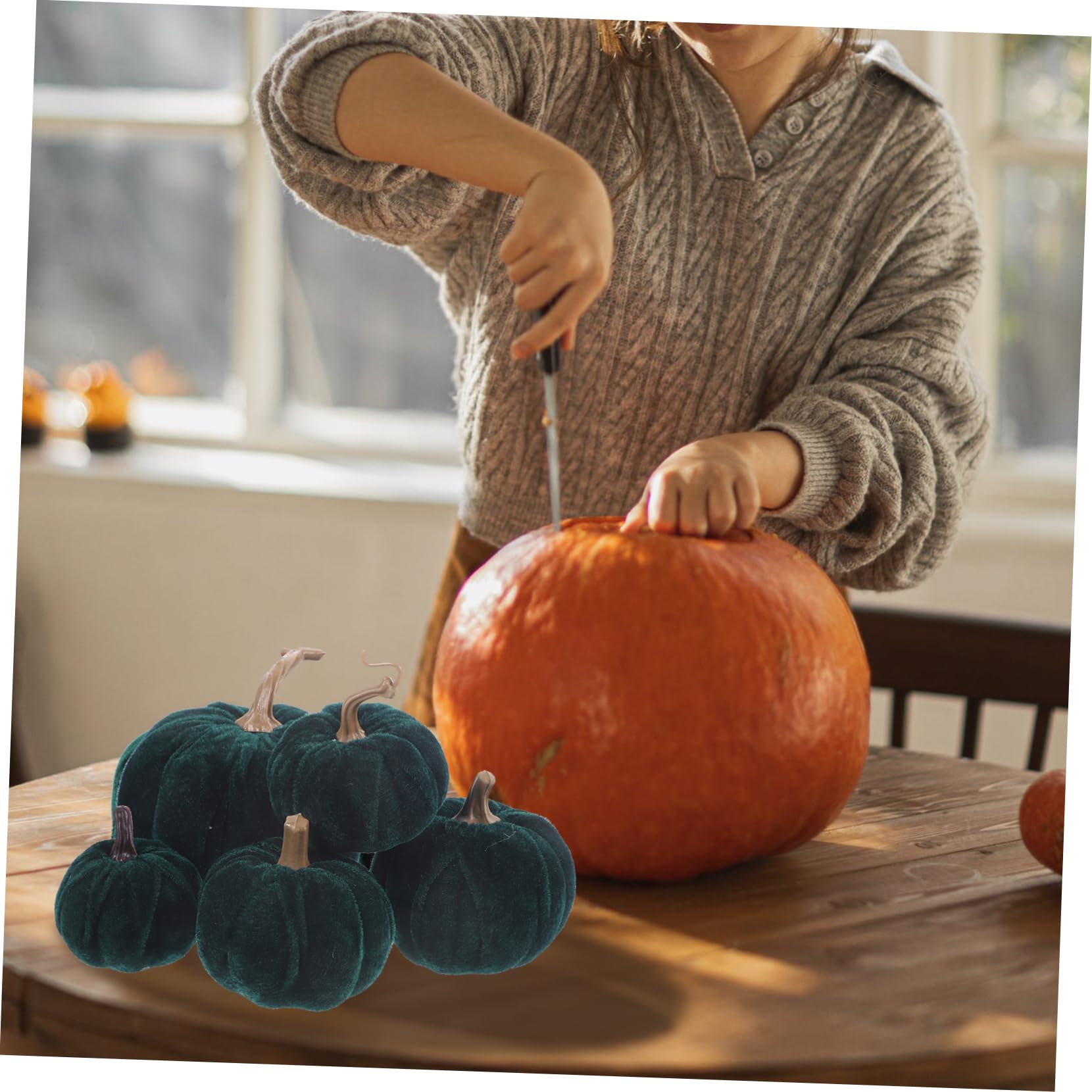 TOYANDONA 5 Pz Zucca in Schiuma Di Flanella Zucche Di Schiuma Per L'artigianato Simulazione Di Zucca Finto Modello Di Decorazioni Da Tavola Autunnali Piccole Zucche Autunno Finta