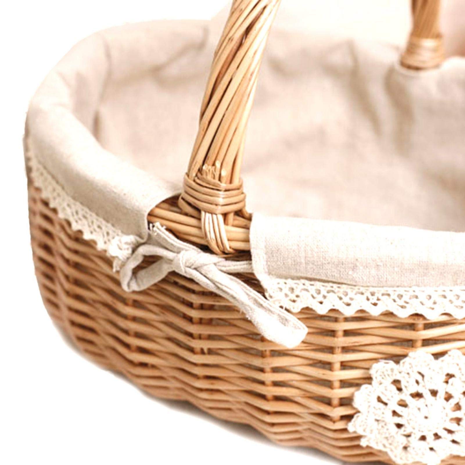 PANIER DE PIQUE-NIQUE en osier Panier portatif Panier à provisions