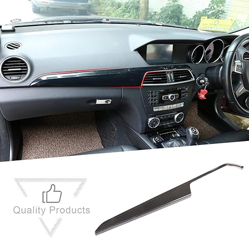 CHEYA ABS fibra de carbono estilo coche consola central panel cubierta para Mercedes Benz Clase C W204 2010-2013 mano derecha accesorios