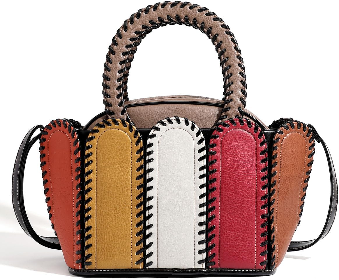 Women's Multicolor Top Handle Handbags with Wallet Set Bag woman Fashionable Shoulder Bag Large Capacity Purse designer