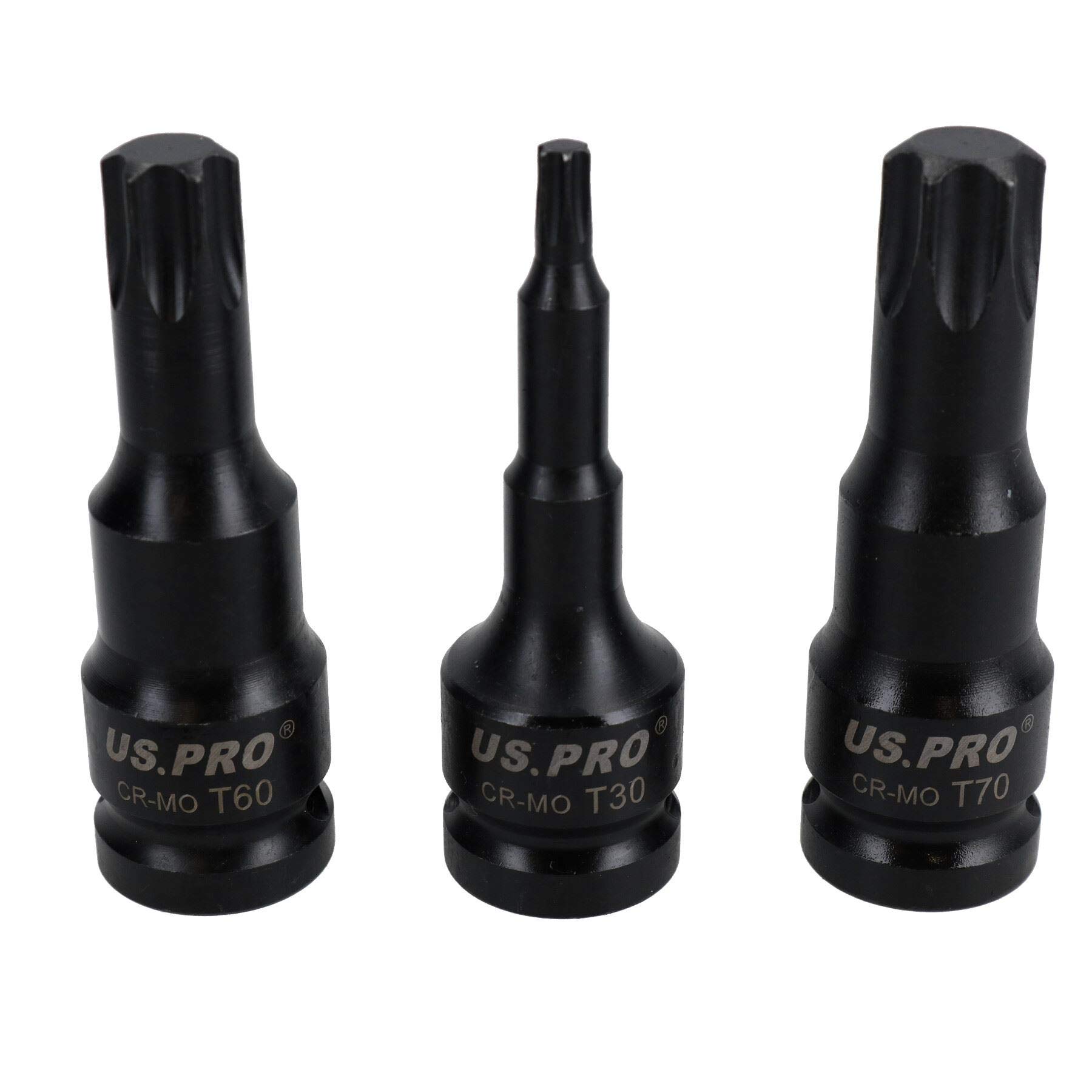 Torx Star Impact końcówki bitowe do głębokich uderzeń, bardzo długie T30 – T100 zestaw 10 szt