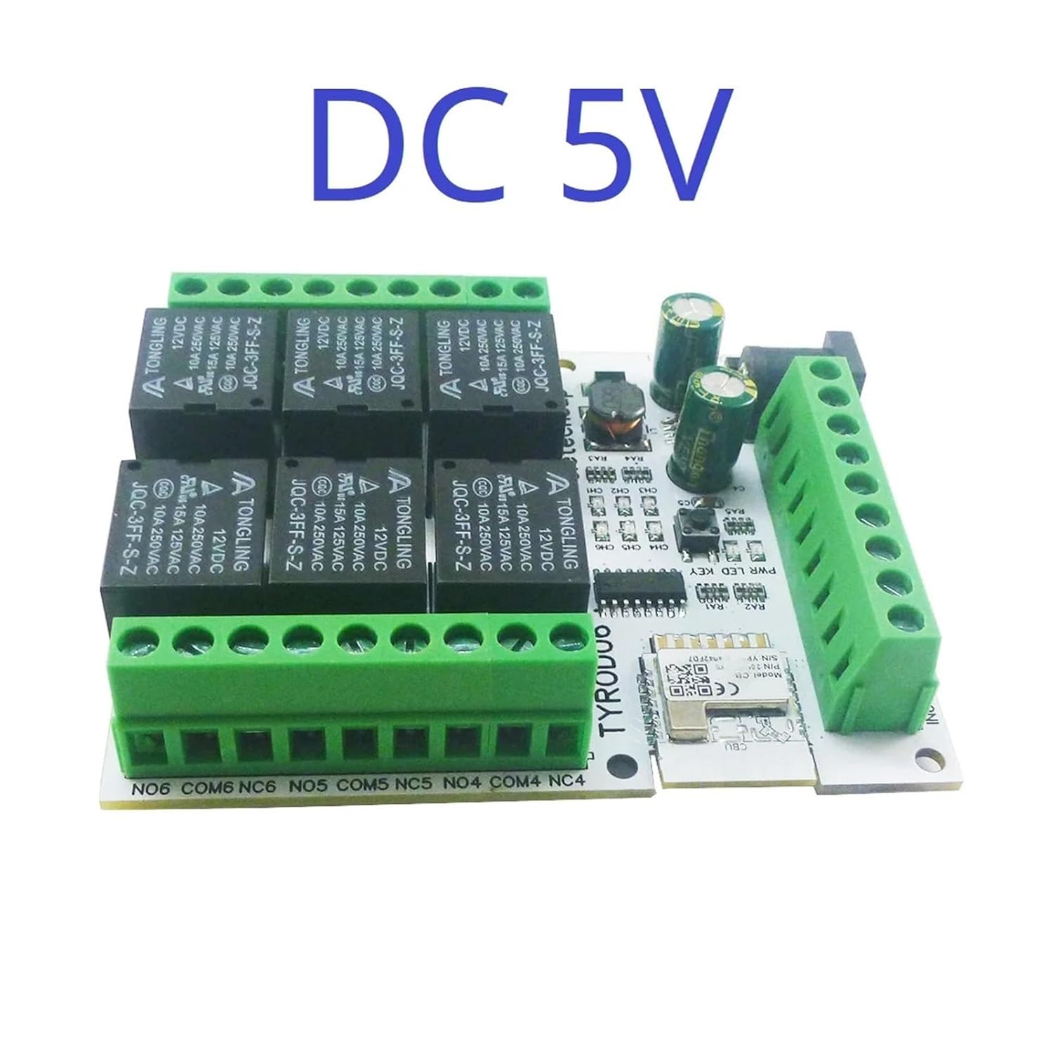 Relay Module PLC DC 5V 12V 24V 6DI-DO Control Switch Wf Relay APP IOT TYROD06(5V)