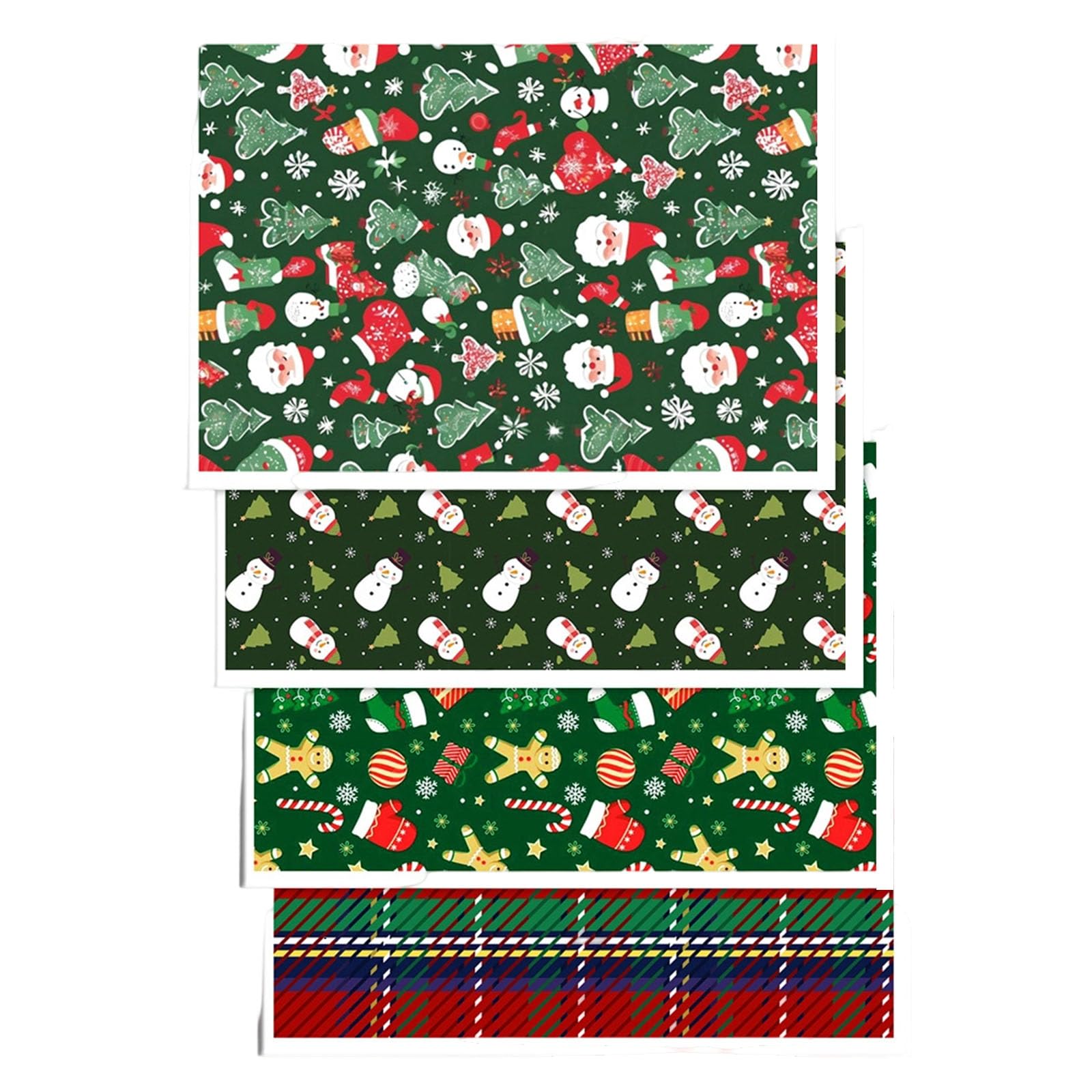 Yhplxyuus 4PCS Clay Transfer Paper Christmas Themed Clay Transfer Sheets for Earring Jewelry Making Water Soluble Paper Art Sticker