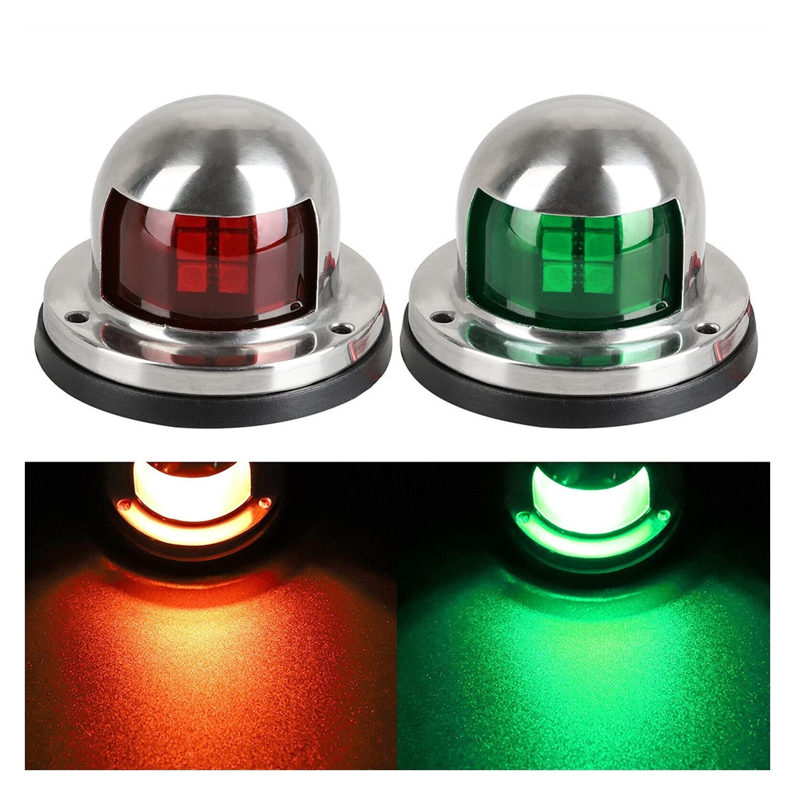 2 PZ 8 LED. Arco rosso verde navigazione marino Bow Boat Yacht Pontoon Luminoso luci di avvertimento 1 2V DC Per la navigazione e la pesca