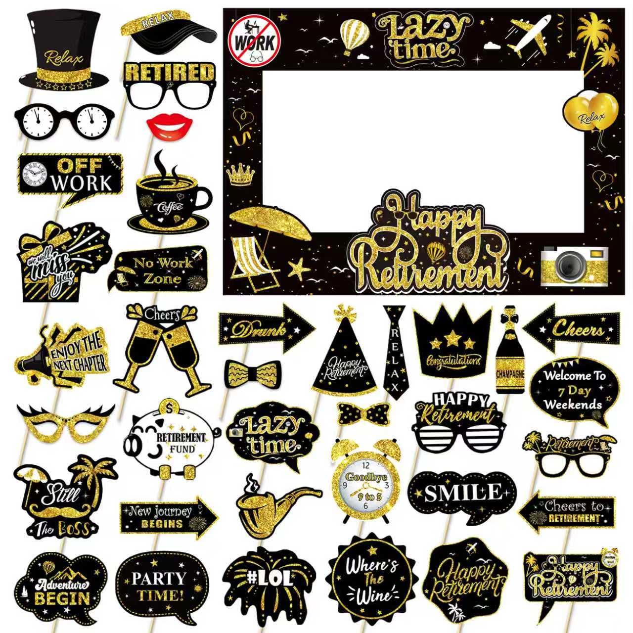 Photo 1 of [MISSING PARTS] WOLHOWLTD Retirement Party Photo Booth Props Kit