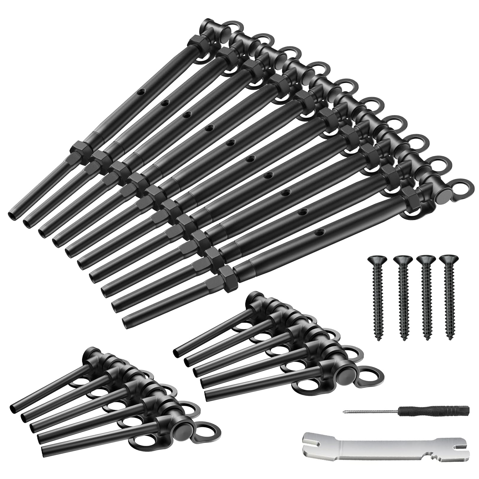 Buy BLIKA 1/8" Black Cable Railing Hardware, 10 Pack T316 Stainless