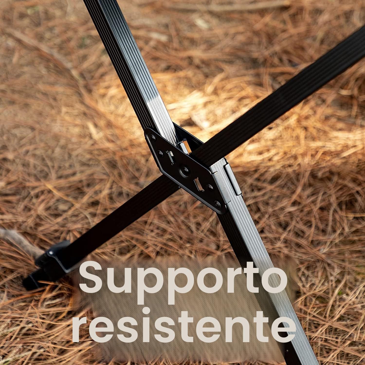TIMBER RIDGE Tavolo da Campeggio Pieghevole Regolabile in Altezza, 4-6 persone Leggero in Alluminio per Campeggio, Picnic, Barbecue, Cortile, Feste, supporto 100 kg
