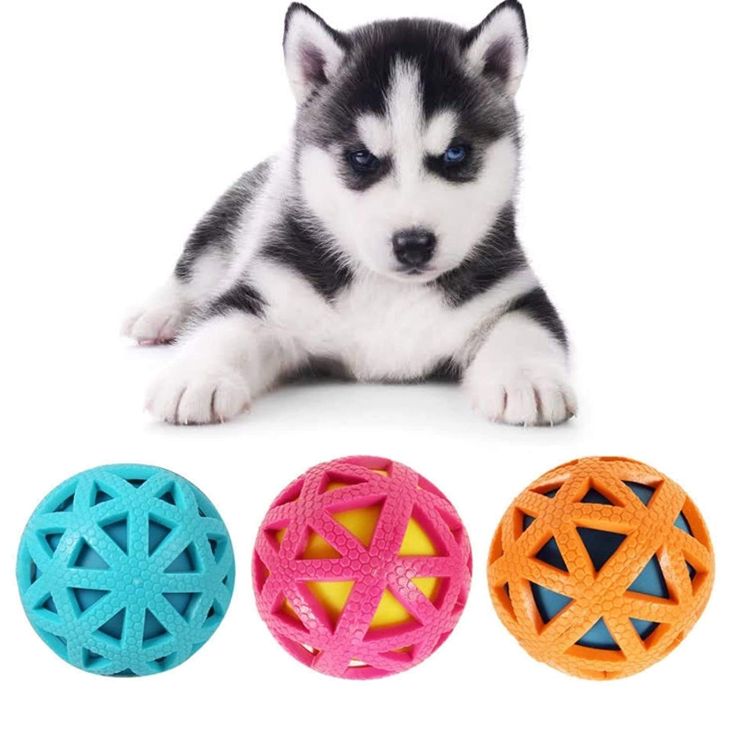 PSK PET MART Rubber Squeaky Ball, Interactive Dog Toy for Small and Medium Dogs, Multicolor.(Pack of 1) (B08D9LRKHH) Amazon Price History, Amazon Price Tracker