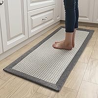 Vista 1 de Alfombras y tapetes de cocina, antideslizantes y lavables, tapetes de cocina grandes absorbentes para el piso, delante del fregadero