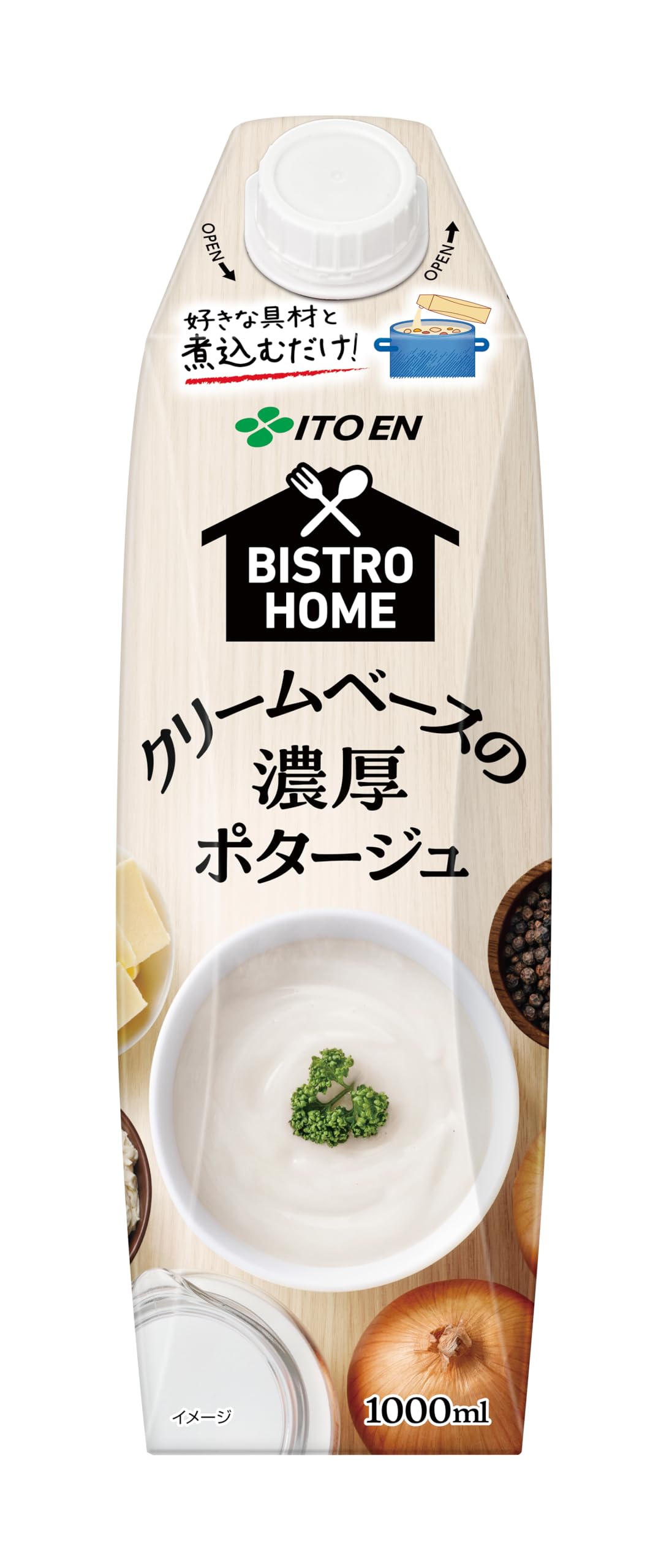 【7%OFF+50%OFF】【1,665円】 伊藤園 ビストロホームクリームベース濃厚ポタージュ 1L×6本