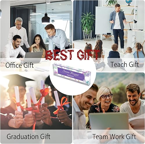 Miniatura 6 de Placa de nombre de escritorio personalizada para profesores, placa de nombre para escritorios, placa de escritorio de vidrio acrílico transparente