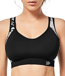 Yvette Sport BH Damen Starker Halt Große Größen Gekreuzt Rücken Gepolstert Fitness Lauf Joggen Yoga Bra