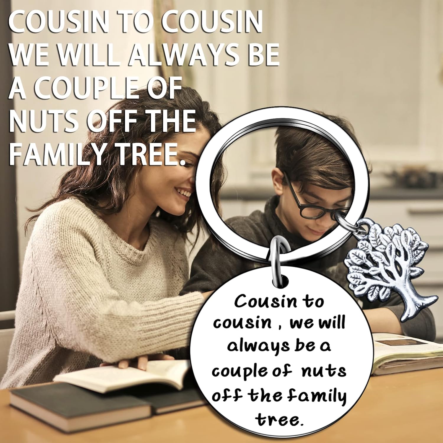 Aisity Cousin Gifts for Women Best Cousins Ever Gifts for Teen Girls Boys Gift Funny est Cousins Keychain Girls and Boys Birthday Day