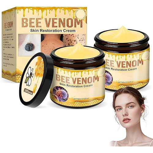 2PCS Bee venom Skin Restoration Cream,Bee Venom Skin Treatment Cream,Quickly Smoothing Out Wrinkles and Fine Lines, Moisturizing & Repair for All Type