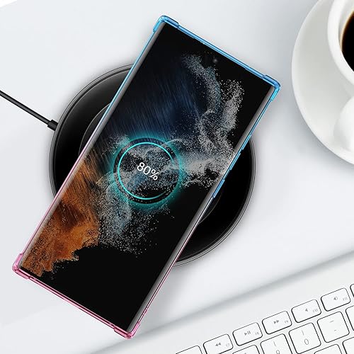 Miniatura 7 de SALAWAT Funda para Galaxy S22 Ultra, funda transparente para Galaxy S22 Ultra, bonita funda delgada con degradado, funda protectora de TPU