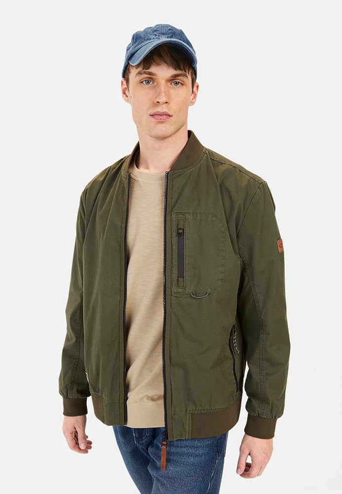 camel active Men Blouson, Dark Green, 66 at Amazon Men's