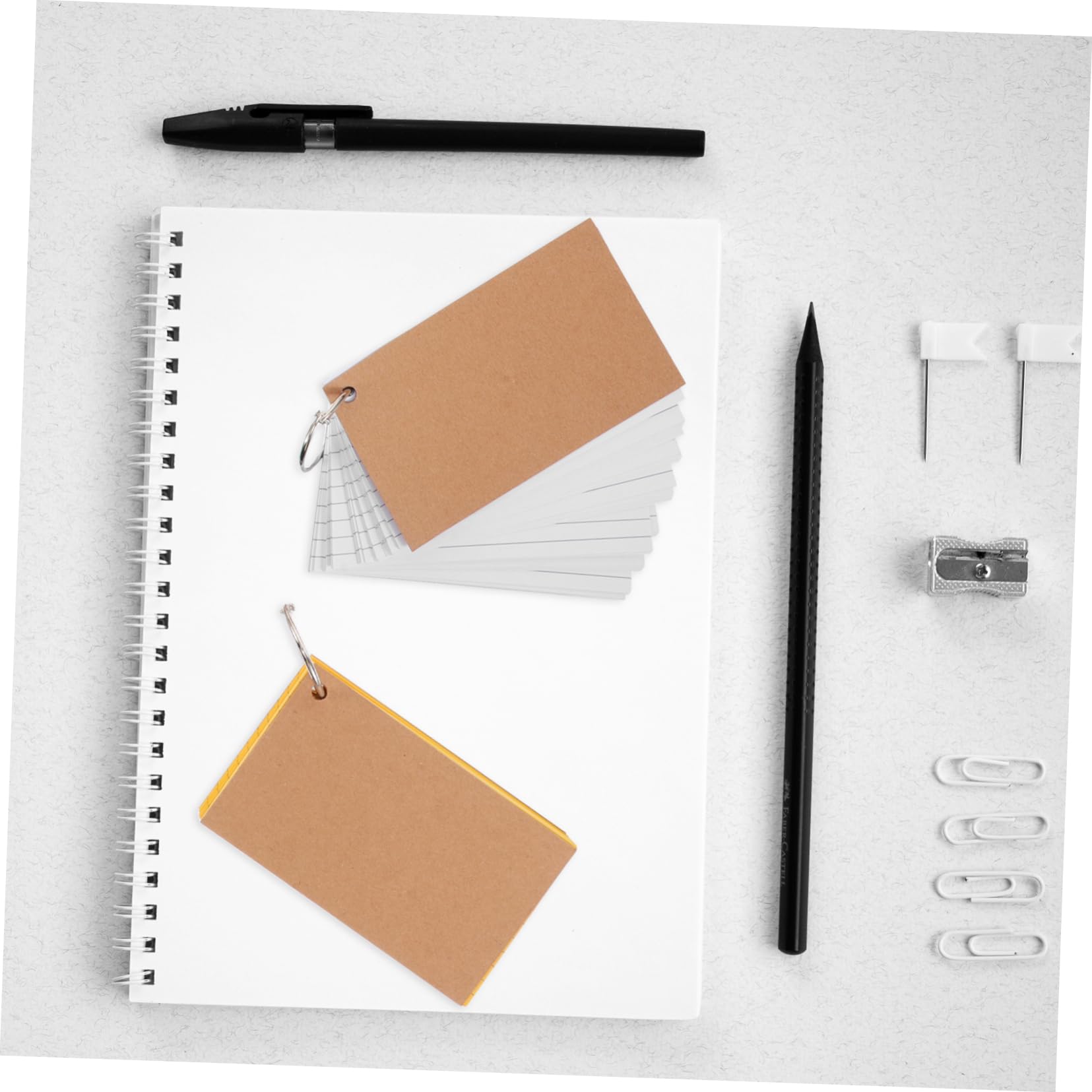 Karteikarten Doppelseitig Liniertes Papier mit Ringbindung, 10 Stück