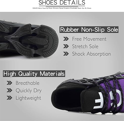 Miniatura 4 de DUORO Zapatos de correr para hombre, transpirables, ligeros, cómodos, para caminar, atléticos, gimnasio, tenis para hombre